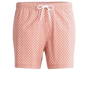Men's Athletic Shorts in Pink Diamond Pattern
